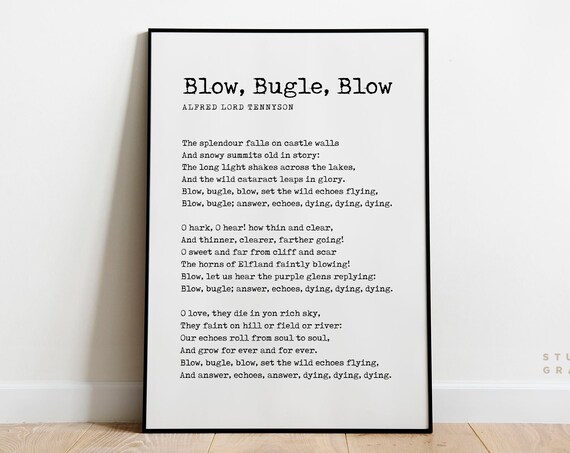 Alfred Lord Tennyson Blow Bugle Blow Castle Walls Poem Poster