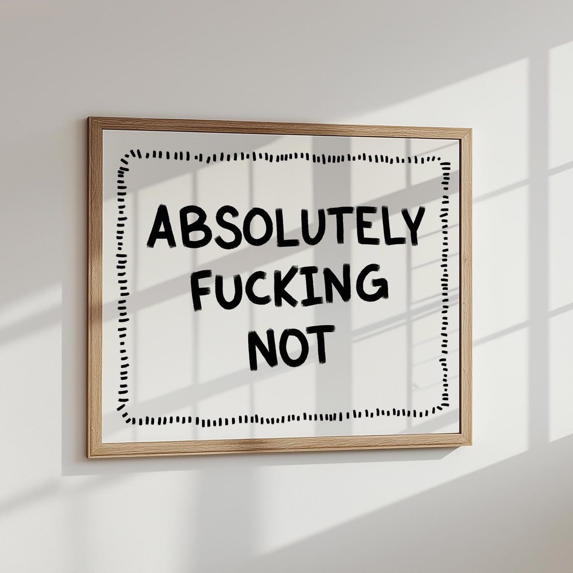 Absolutely Not Funny Sarcastic Bold Quote Wall Decor Art Poster - Image 3