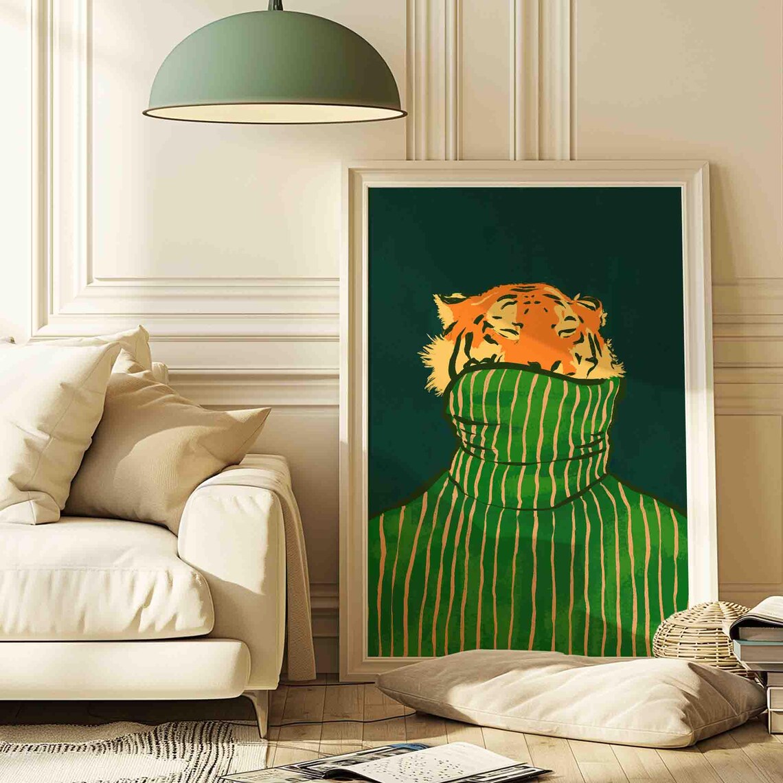 Tiger Art Print, Modern Animal Home Decor