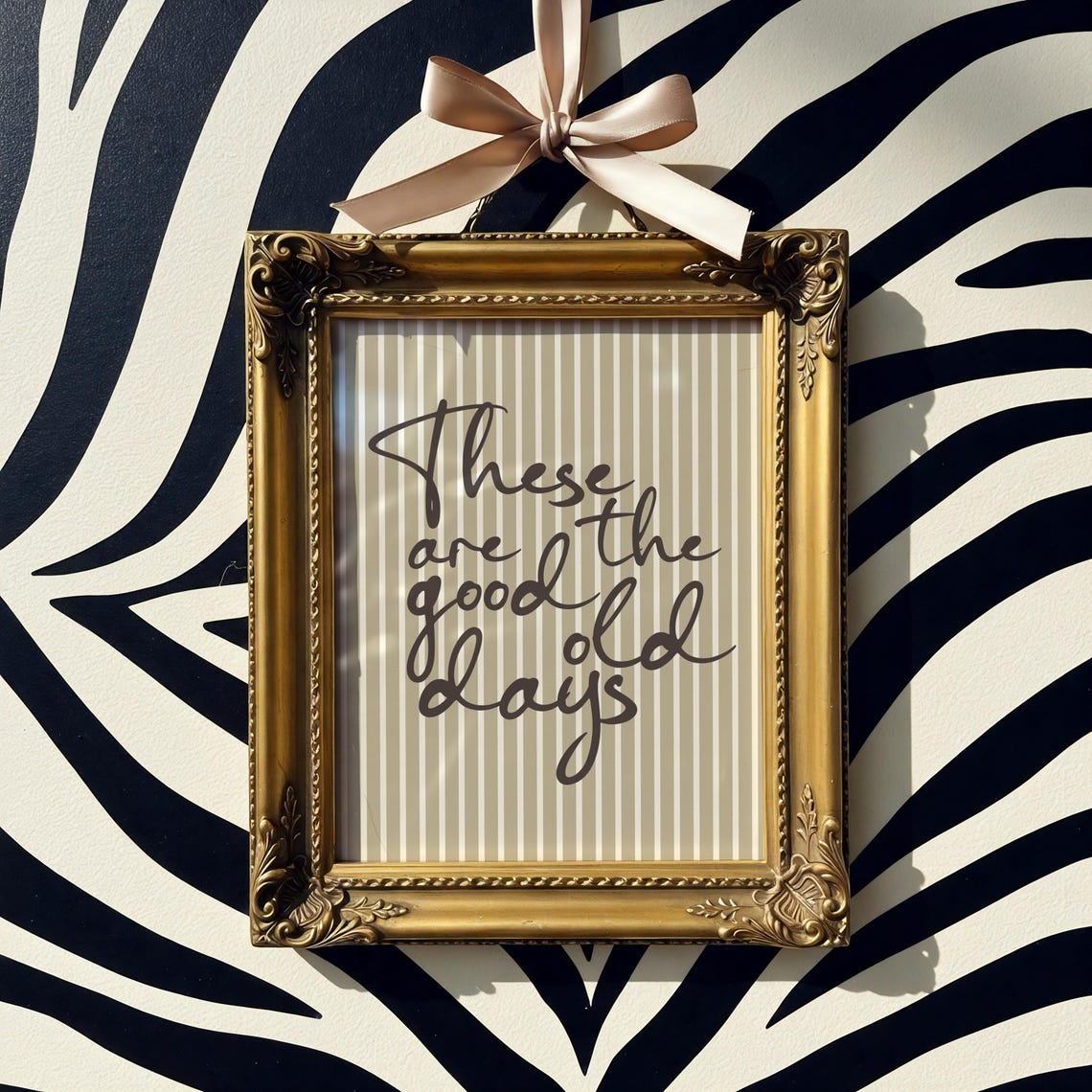These Are The Good Old Days Vertical Stripe Poster - Image 2