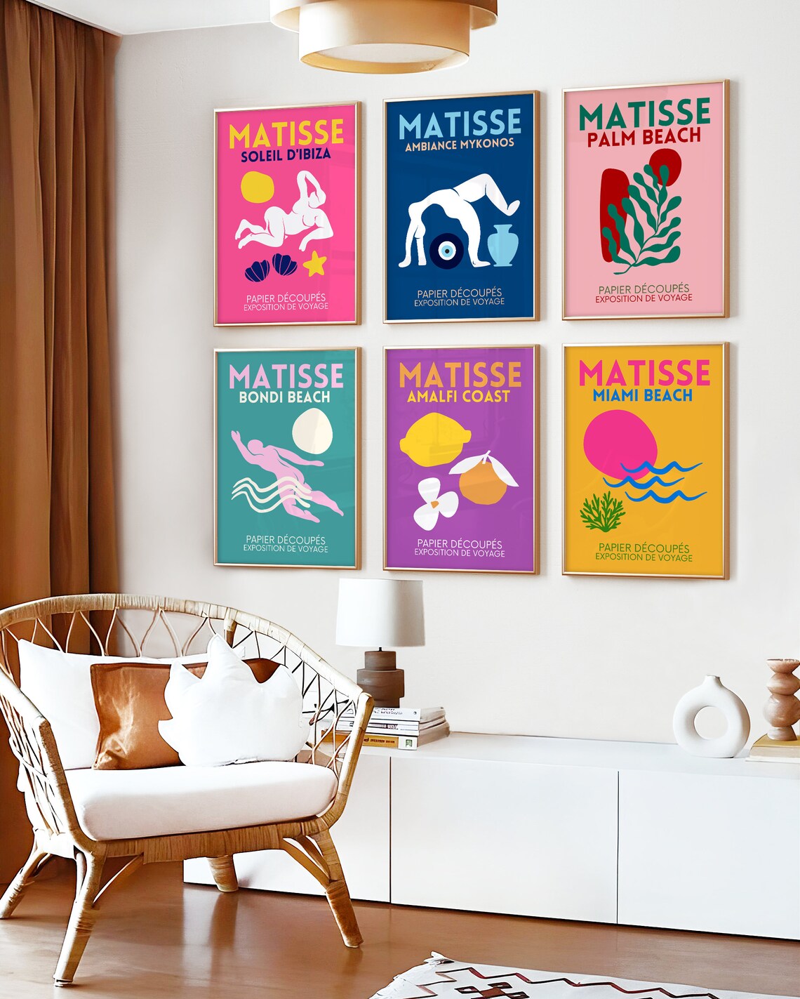 Palm Beach Matisse-Style Bright Travel Poster - Image 2