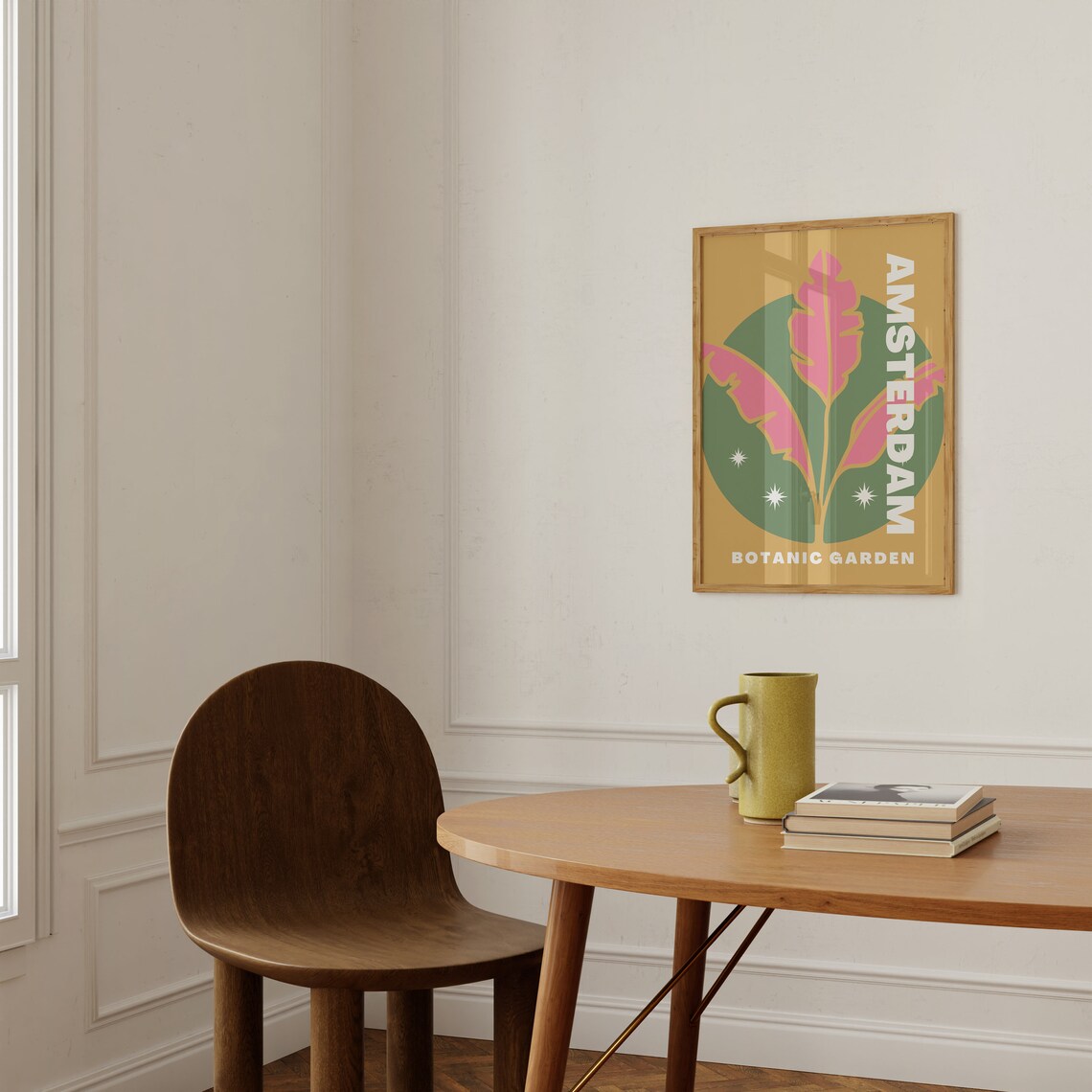 Amsterdam Botanic Garden Retro Floral Botanical Travel Art Poster - Image 2