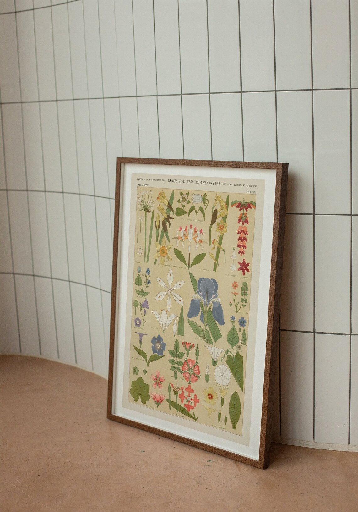 Vintage Leaves and Flowers Botanical Art Print - Image 2