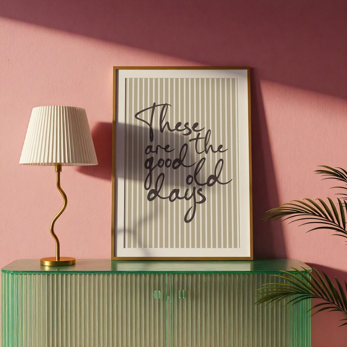 These Are The Good Old Days Vertical Stripe Poster - Image 3