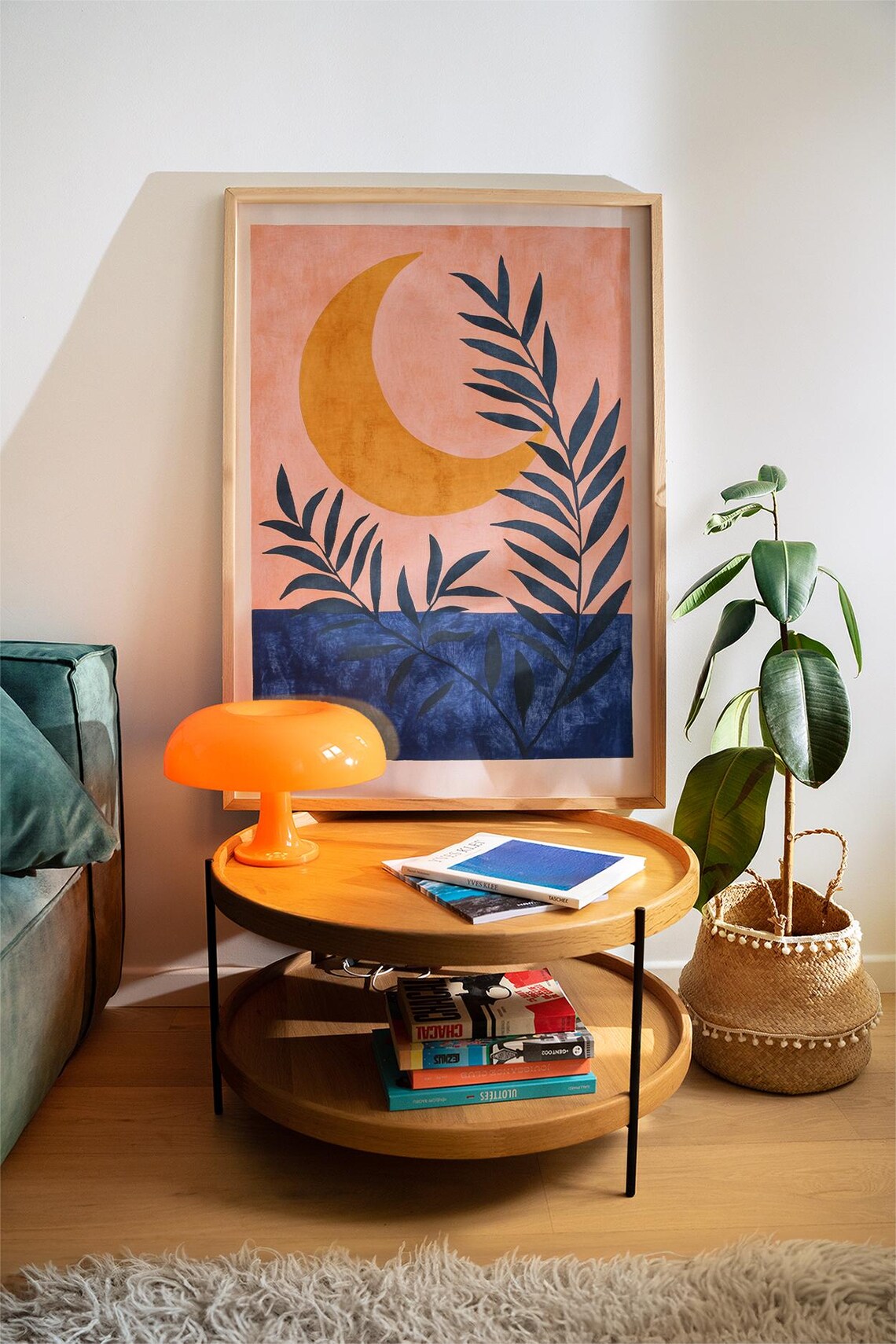 Mid-Century Moon Celestial Abstract Art Print - Image 3