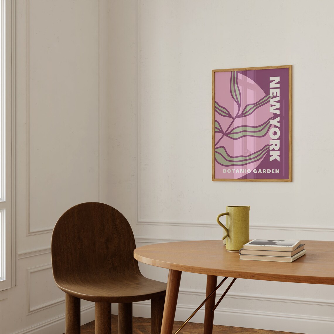 New York Botanic Garden Purple Monstera Retro Botanical Art Poster - Image 3