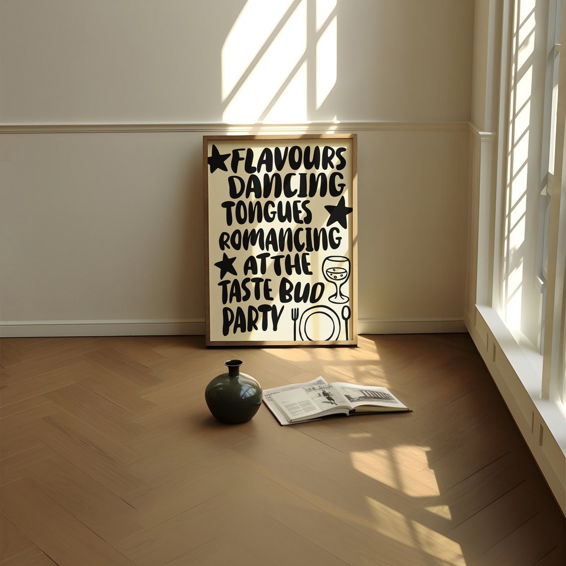 Flavours Dancing Tongues Romancing Taste Bud Party Kitchen Poster - Image 3