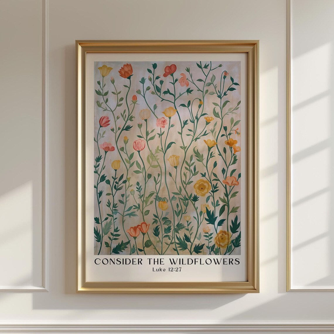 Consider The Wildflowers Scripture Wall Art Print