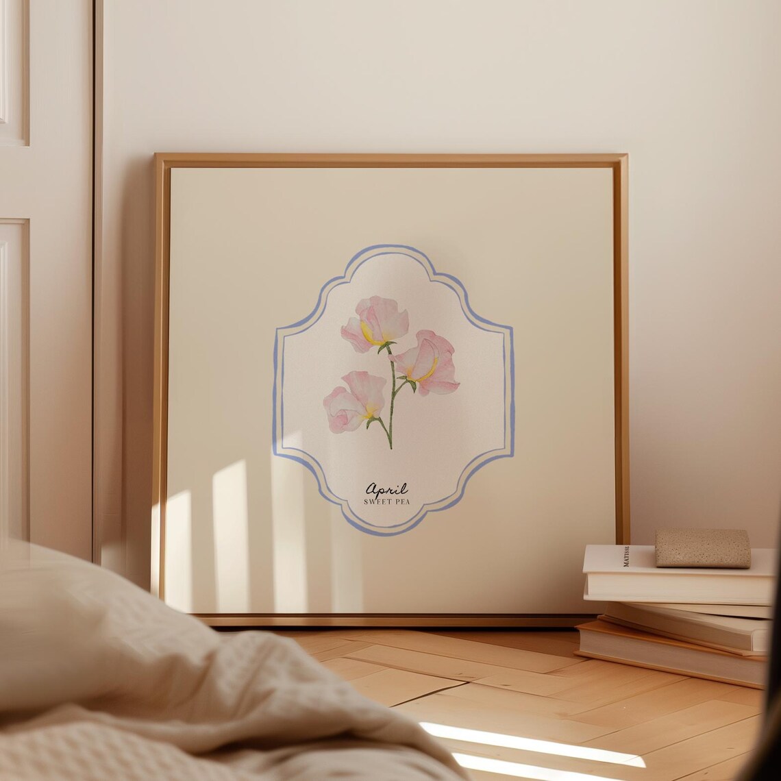April Birth Month Flower Personalized Gift Art Print - Image 4
