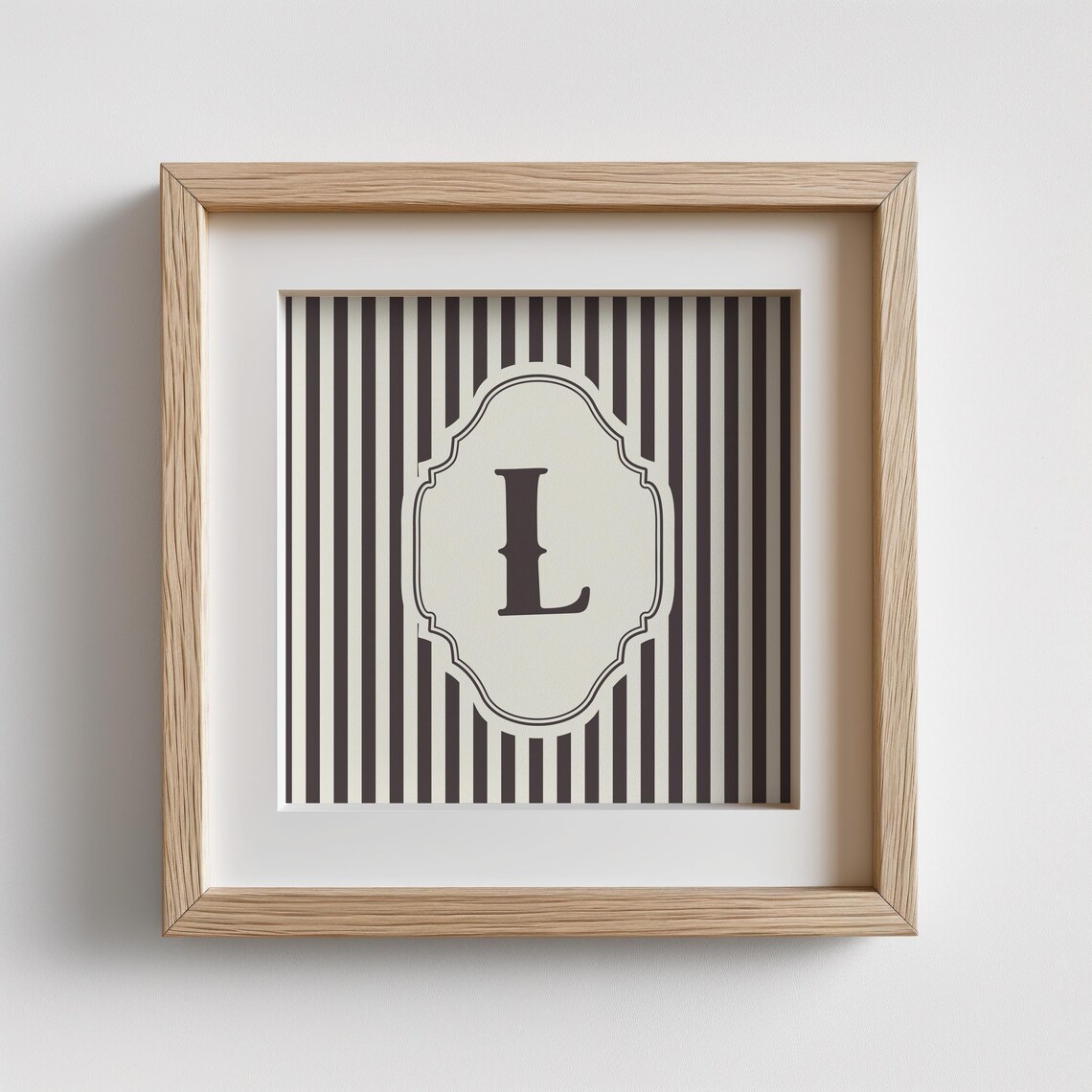 L Square Initial Personalized Gift, Watercolor Art Print - Image 4