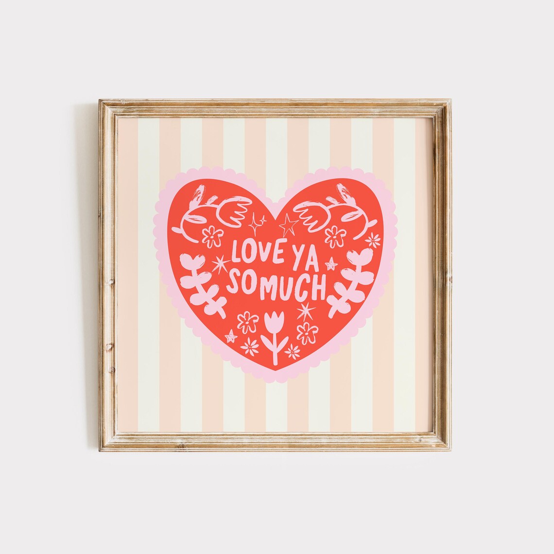 Valentines Day Heart, Trendy Decor Illustration