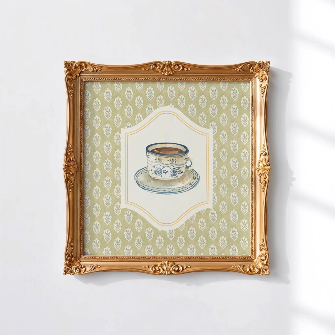 Vintage Coffee With Grandma Art Print, Kitchen Decor