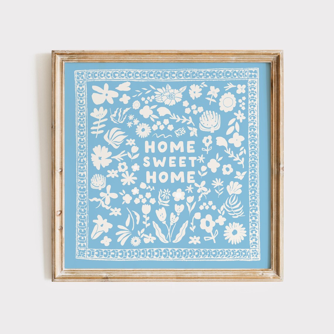 Home Sweet Home Minimalist Art Print, Living Room