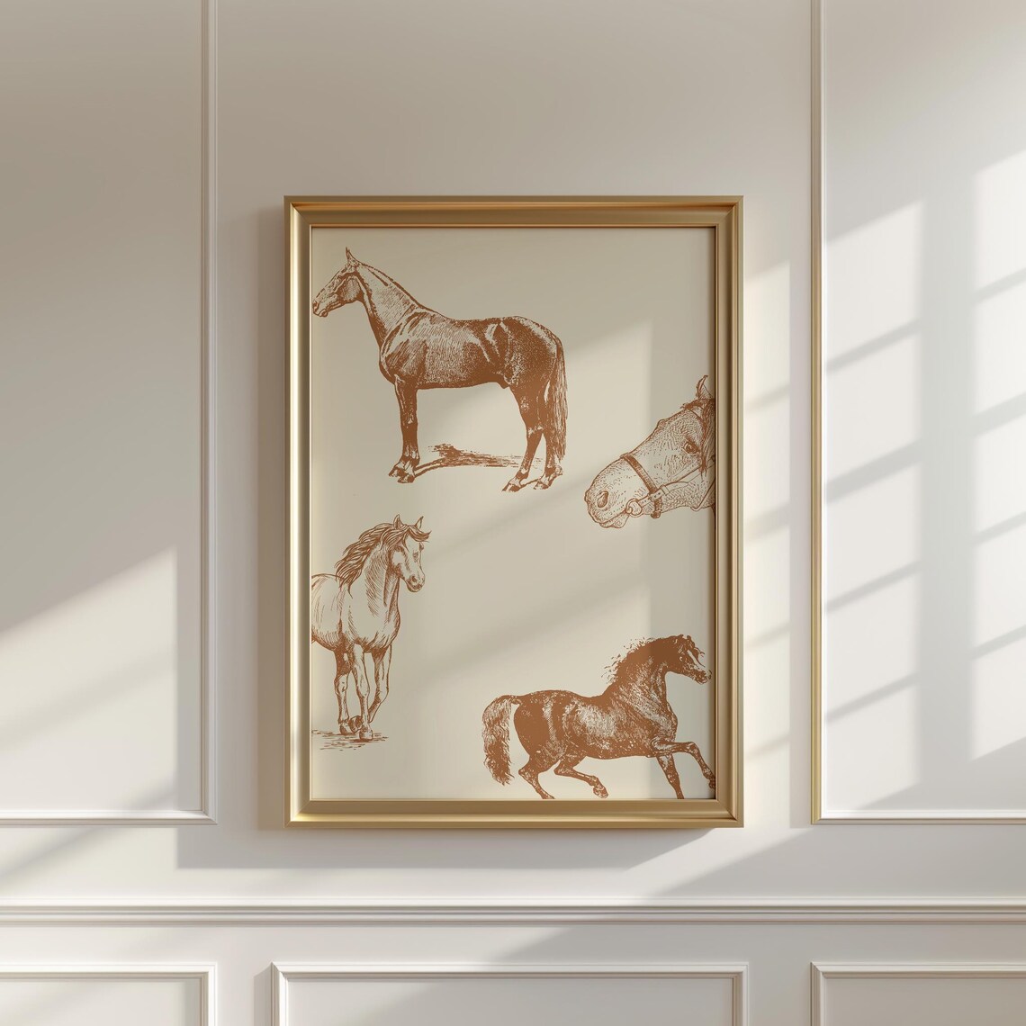 Brown Horse Illustration Art Print, Vintage Equestrian Decor - Image 5
