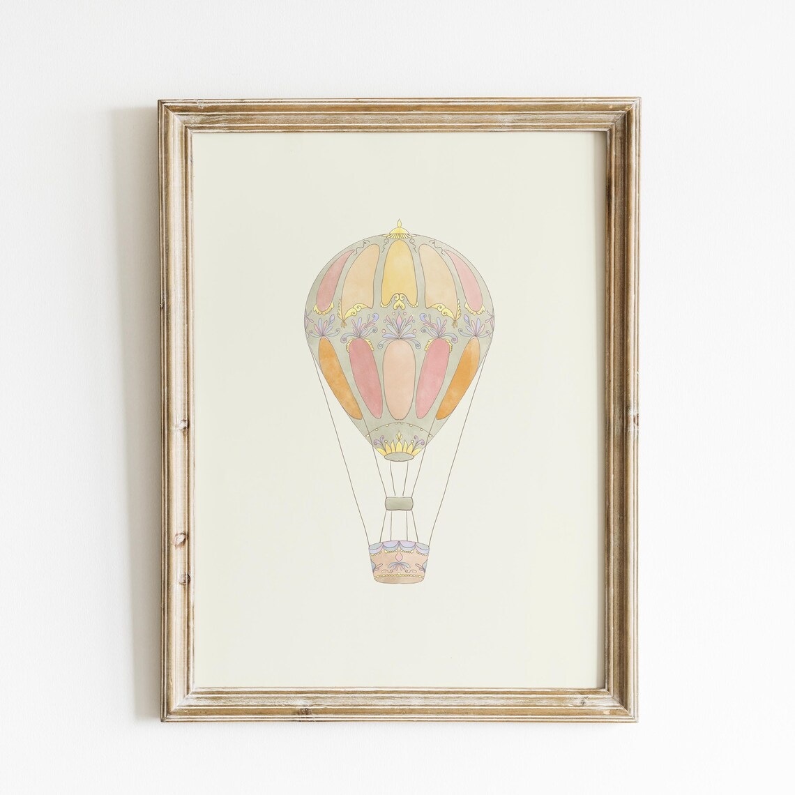 Vintage Balloon Print, Abstract Botanical Art Print