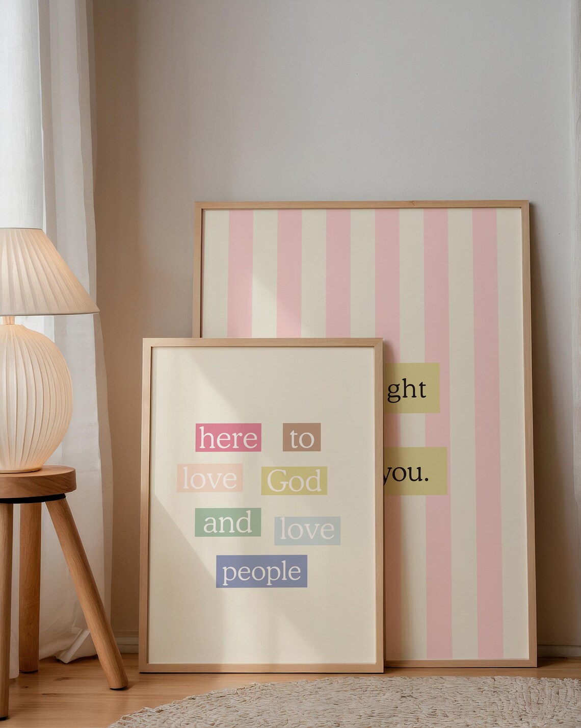 Love God Love People Nursery Affirmation Art Print - Image 4
