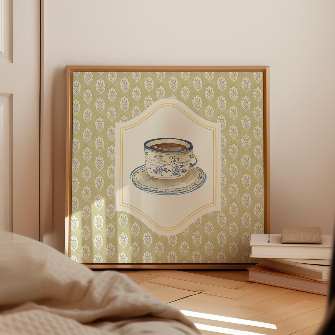 Vintage Coffee With Grandma Art Print, Kitchen Decor - Image 2
