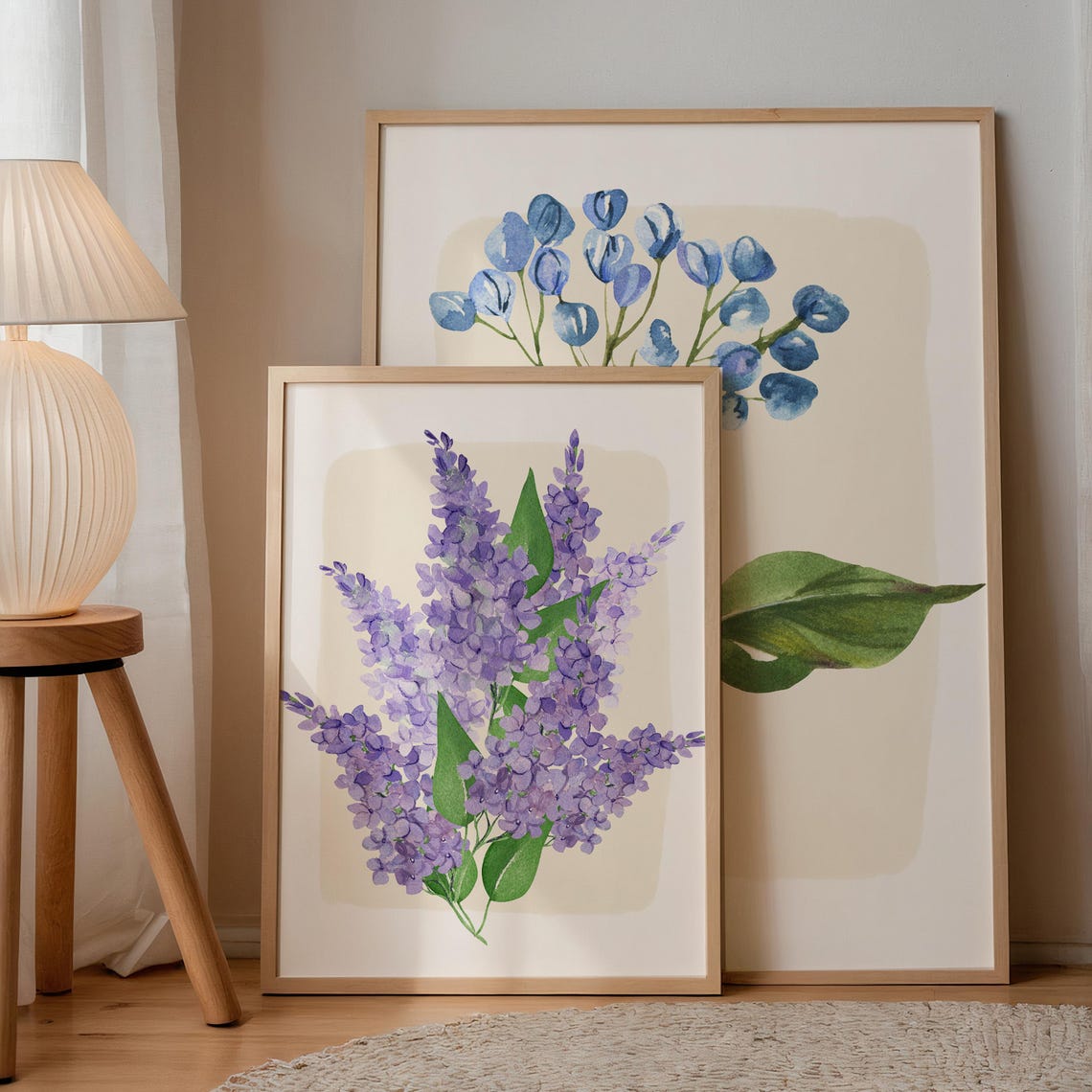 Purple Lilac Bouquet Watercolor Spring Floral Botanical Art Print - Image 3