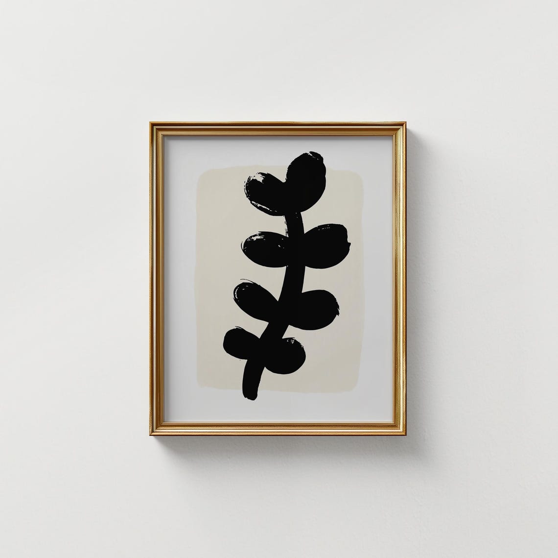 Abstract Black Botanical Stems Brushstroke Modern Minimalist Art Print - Image 5