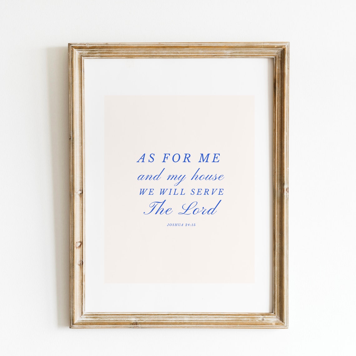 As For Me And My House Will Serve The Lord Scripture Quote Print