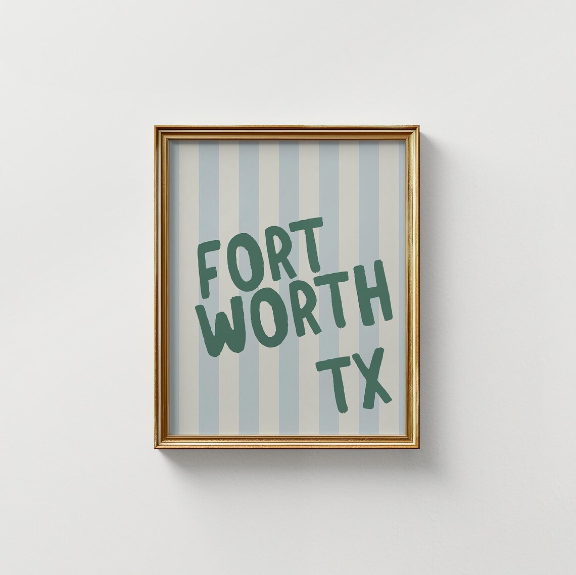 Fort Worth Vertical Illustration, Personalized Gift - Image 4