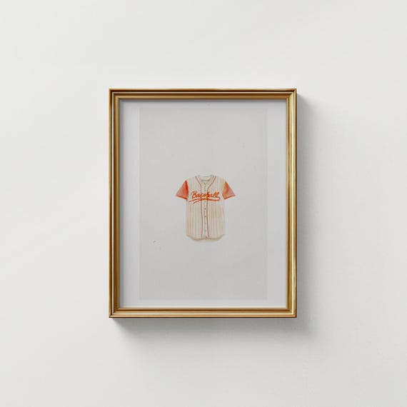 Baseball Jersey Print Vertical Art Print Print Wall Art Boys Nursery Art Kids Room