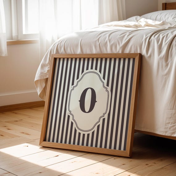 O Square Initial Print Personalized Gift Watercolor Art Gift Idea Art Print Print
