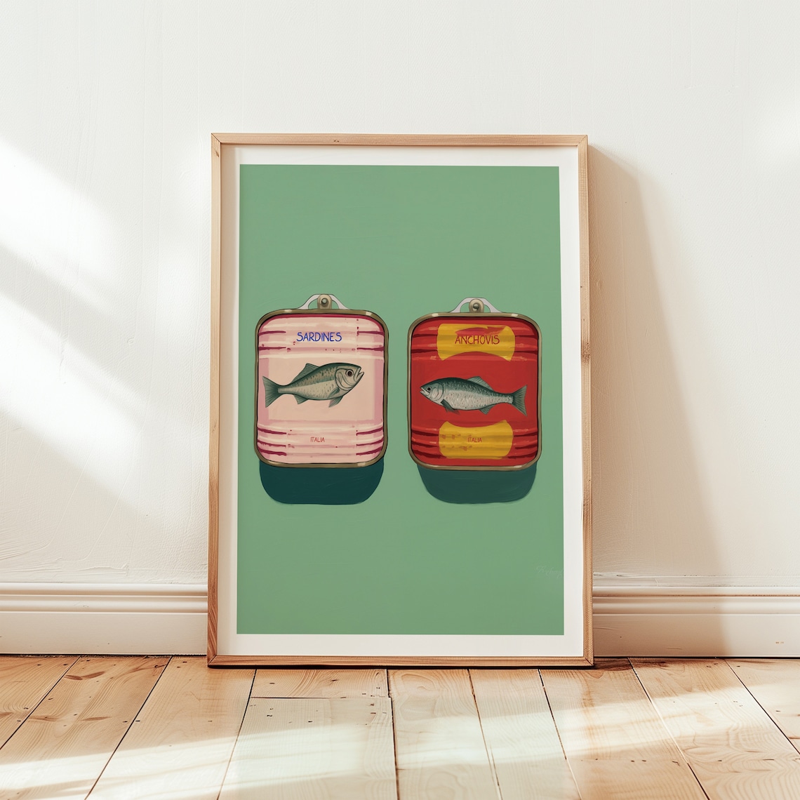 Seafood Art Print Sardines Kitchen Wall Decor - Image 2