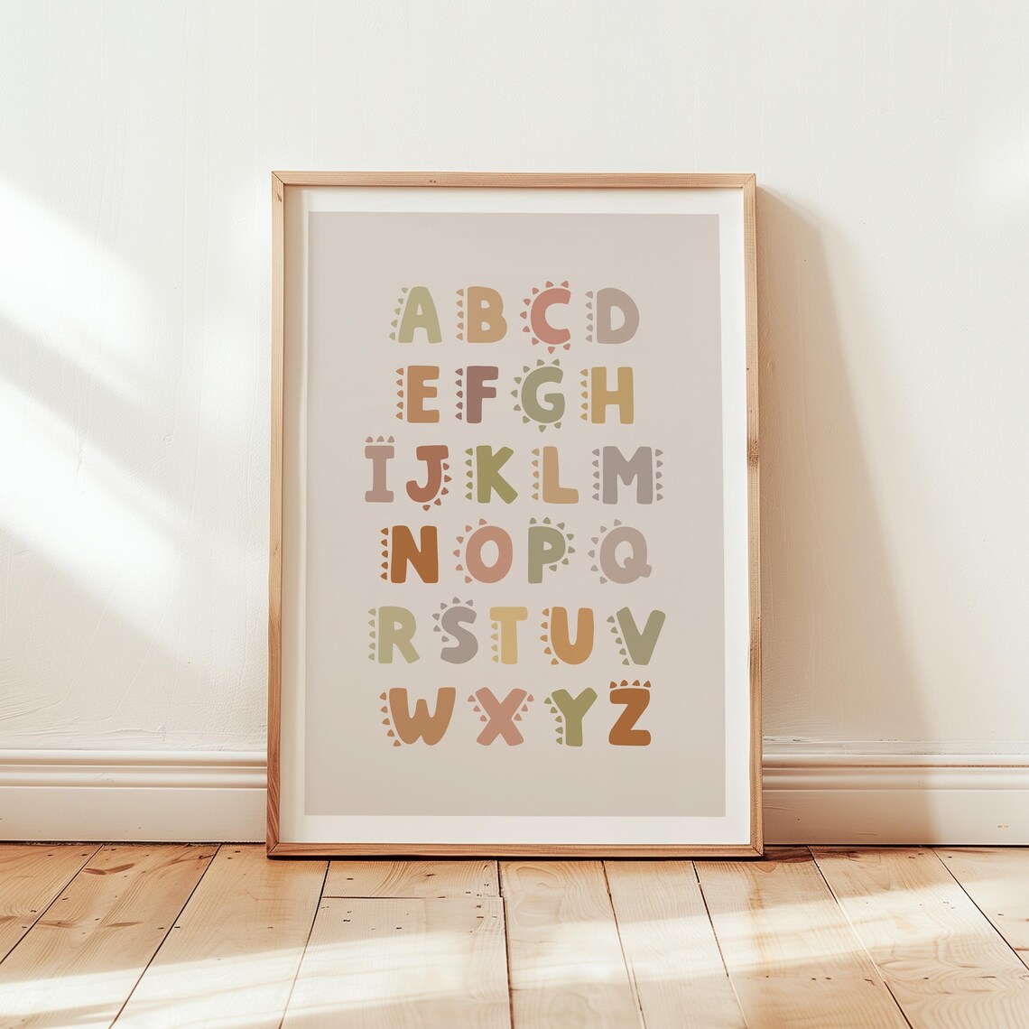Rainbow Alphabet Poster, Educational Nursery Decor