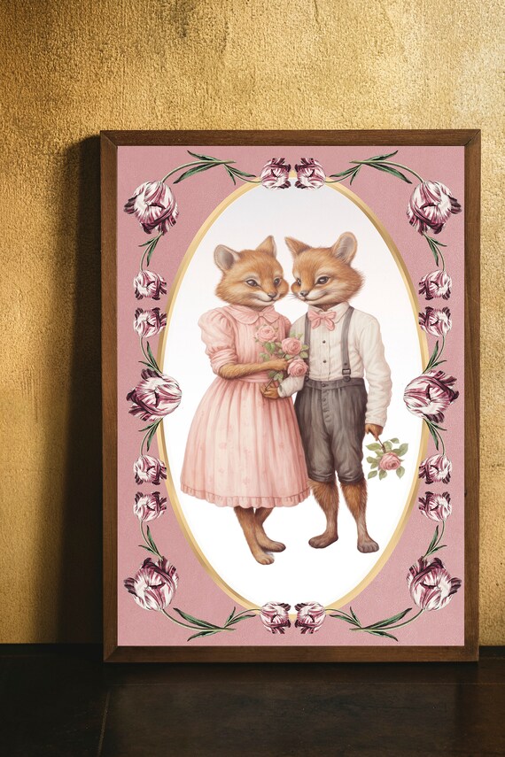 Couple Cat A Valentine Couple Cute Animal Character Cute Cat Couple