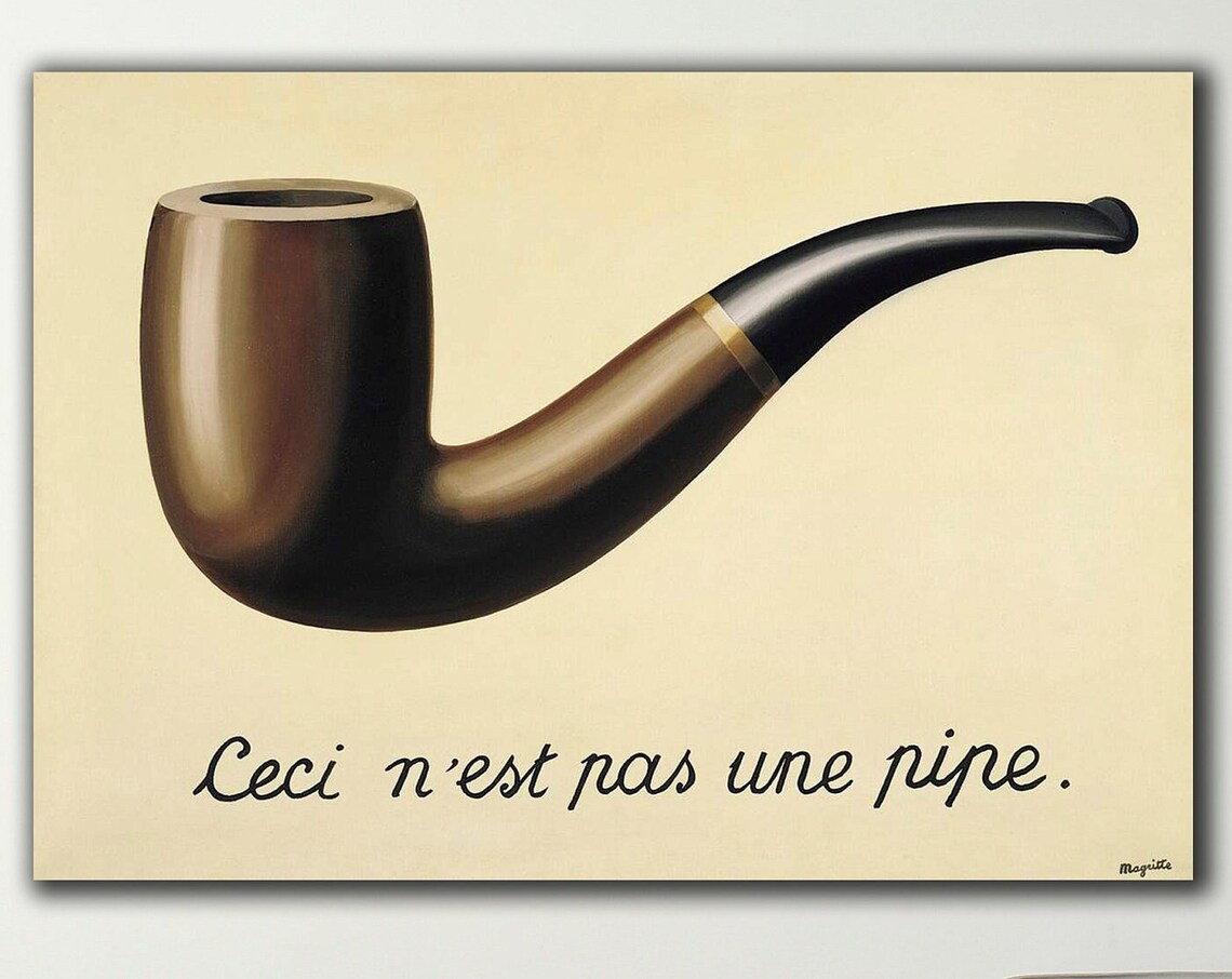 Rene Magritte This Is Not A Pipe Surrealist Smoking Pipe French Text Poster