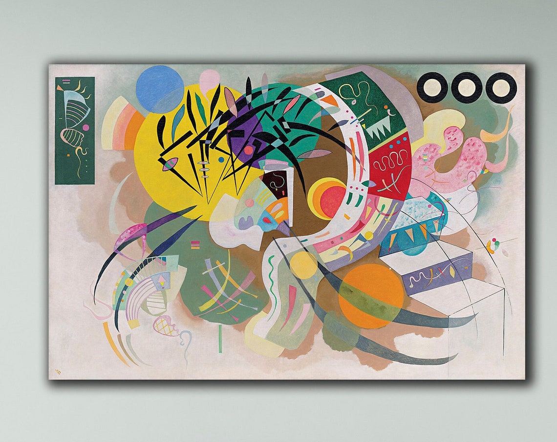 Kandinsky Dominant Curve Abstract Colorful Modernist Art Print