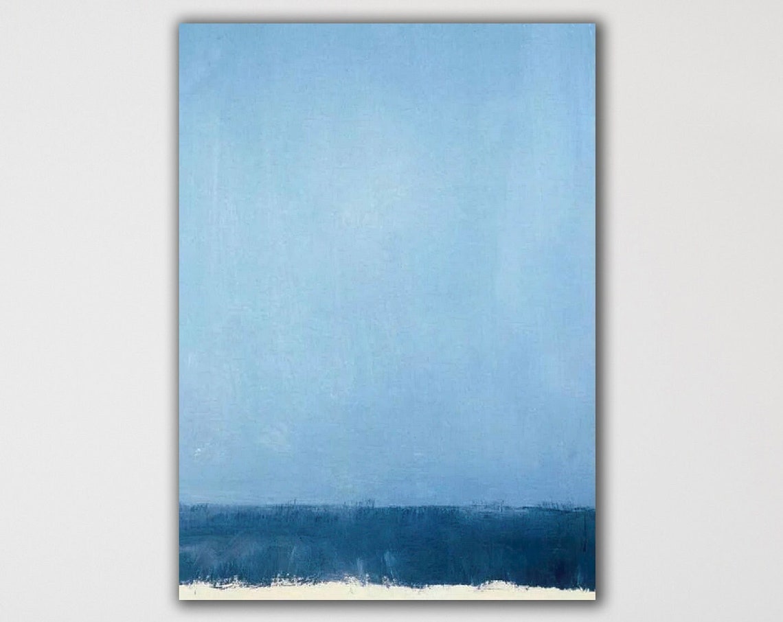 Rothko Blue Abstract Canvas Art Print Modern Wall Decor