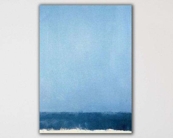 Rothko Blue Abstract Canvas Art Print Modern Wall Decor