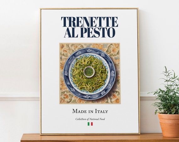 Trenette Al Pesto on Maiolica Tile Plate Art Print