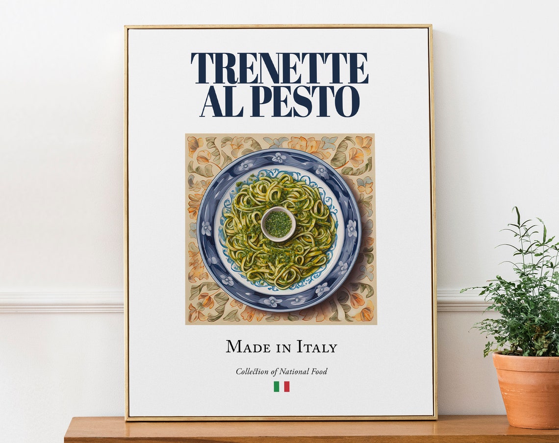 Trenette Al Pesto on Maiolica Tile Plate Art Print