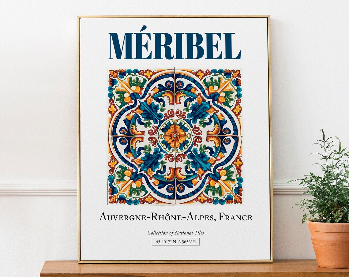 Mribel Auvergne-Rhône-Alpes France Minimalist Travel Poster