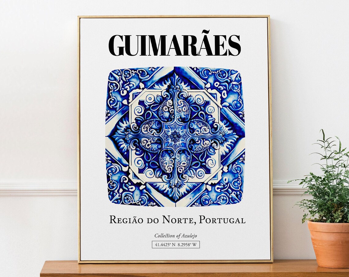 Guimares Regio Do Norte Portugal Tile Pattern Art Print