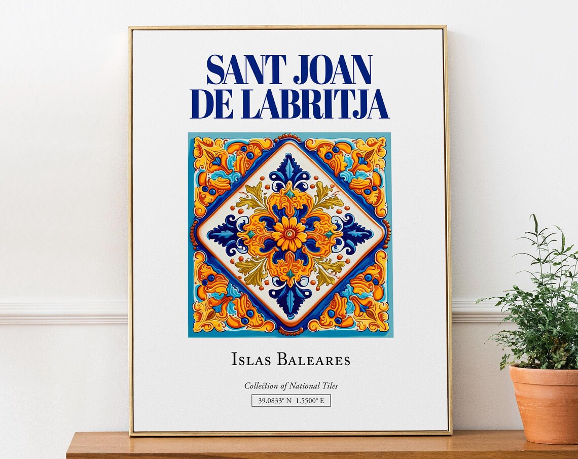 Sant Joan De Labritja Minimalist Travel Poster