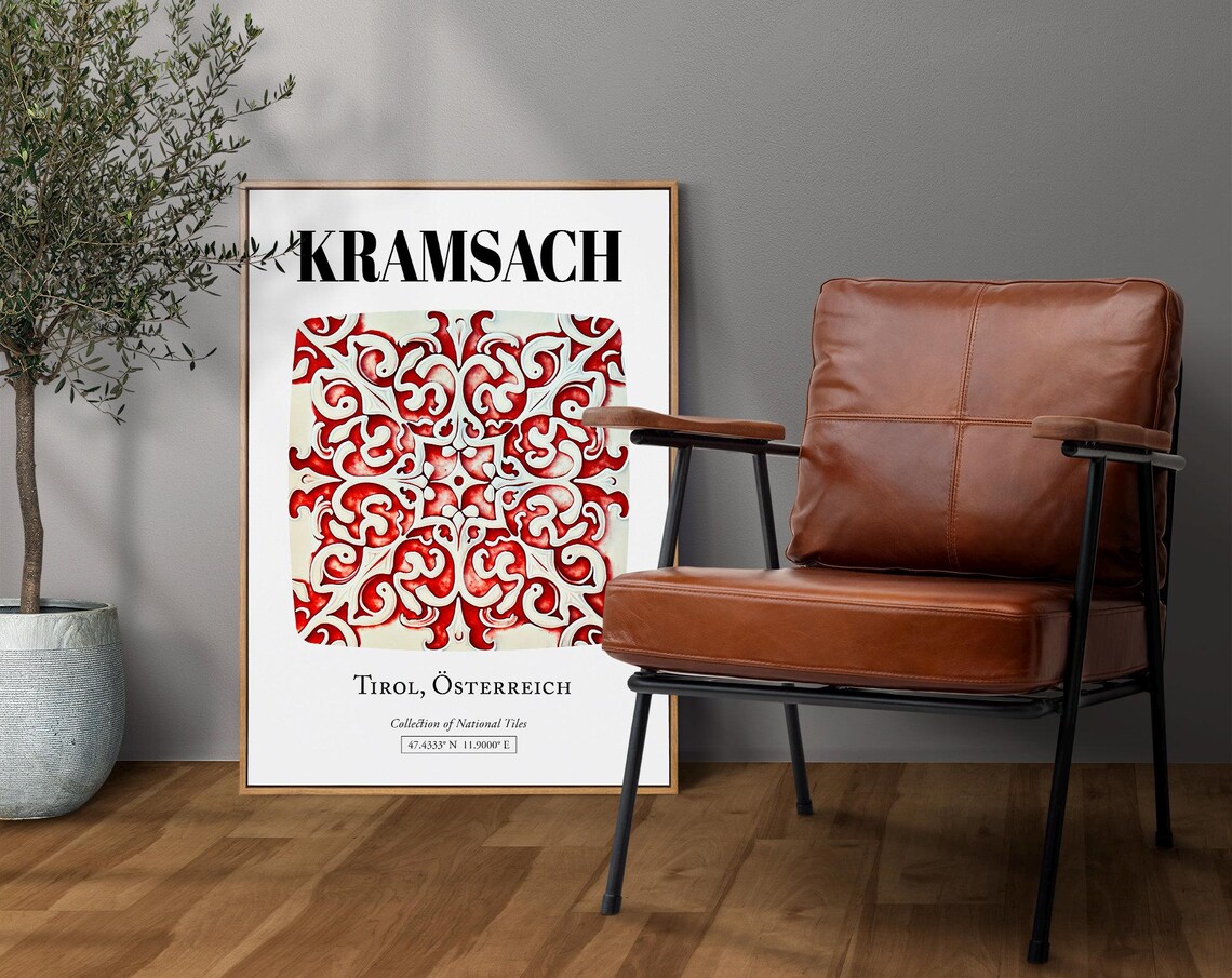 Kramsach Tirol Austria Traditional Tile Pattern Art Print