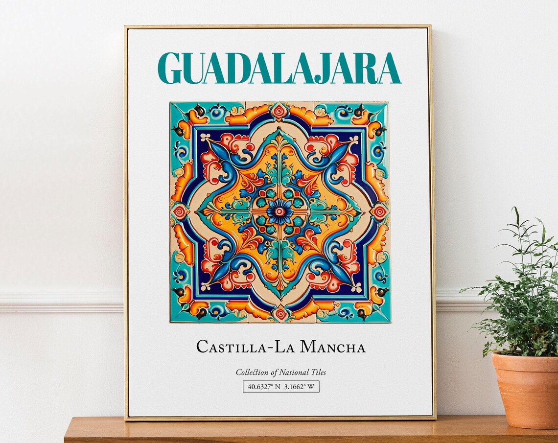 Guadalajara Castillala Mancha Spain Travel Poster