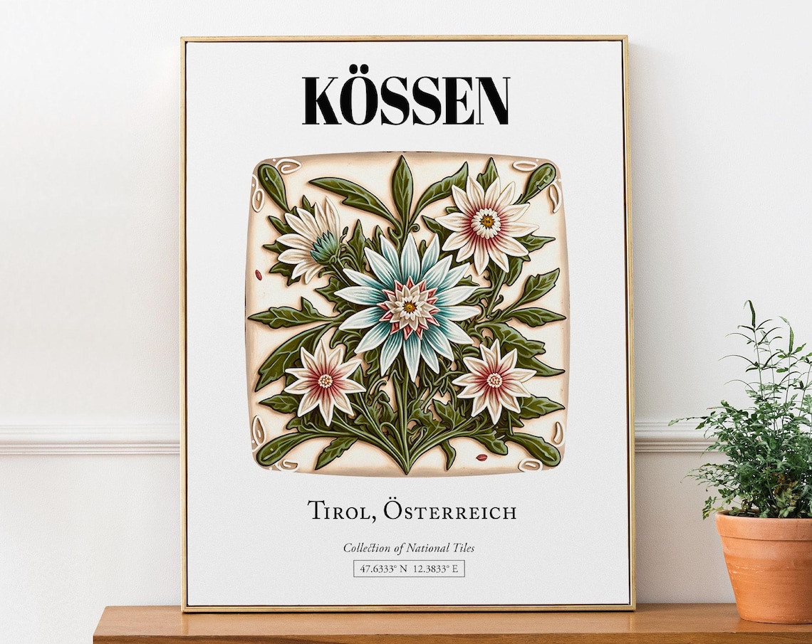 Tirol Austria Traditional Tile Pattern Art Print