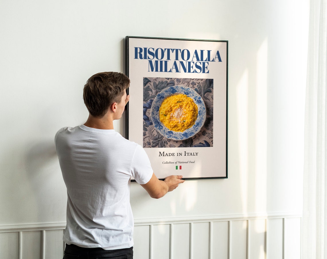 Risotto Alla Milanese, Traditional Italian Food Art Print - Image 3