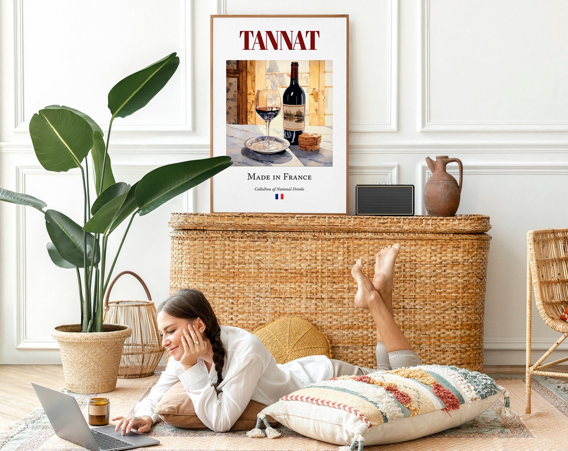 Tannat Wine On Maiolica Tile Poster, Traditional Style - Image 2
