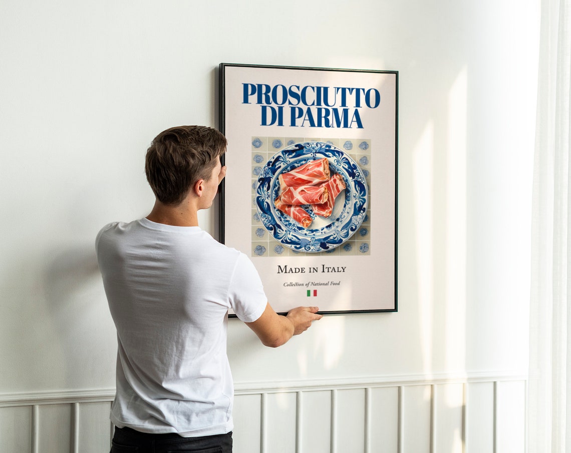 Prosciutto Di Parma Maiolica Tile Plate Art Print - Image 3
