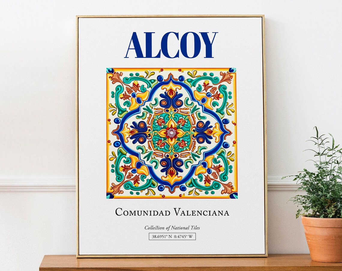Alcoy Comunidad Valenciana Spain Folk Travel Poster