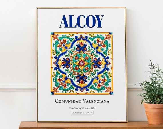 Alcoy Comunidad Valenciana Spain Folk Travel Poster