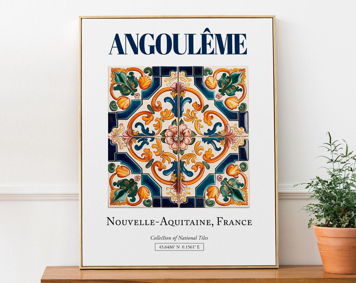 Angoulme Nouvelle-Aquitaine France Travel Poster