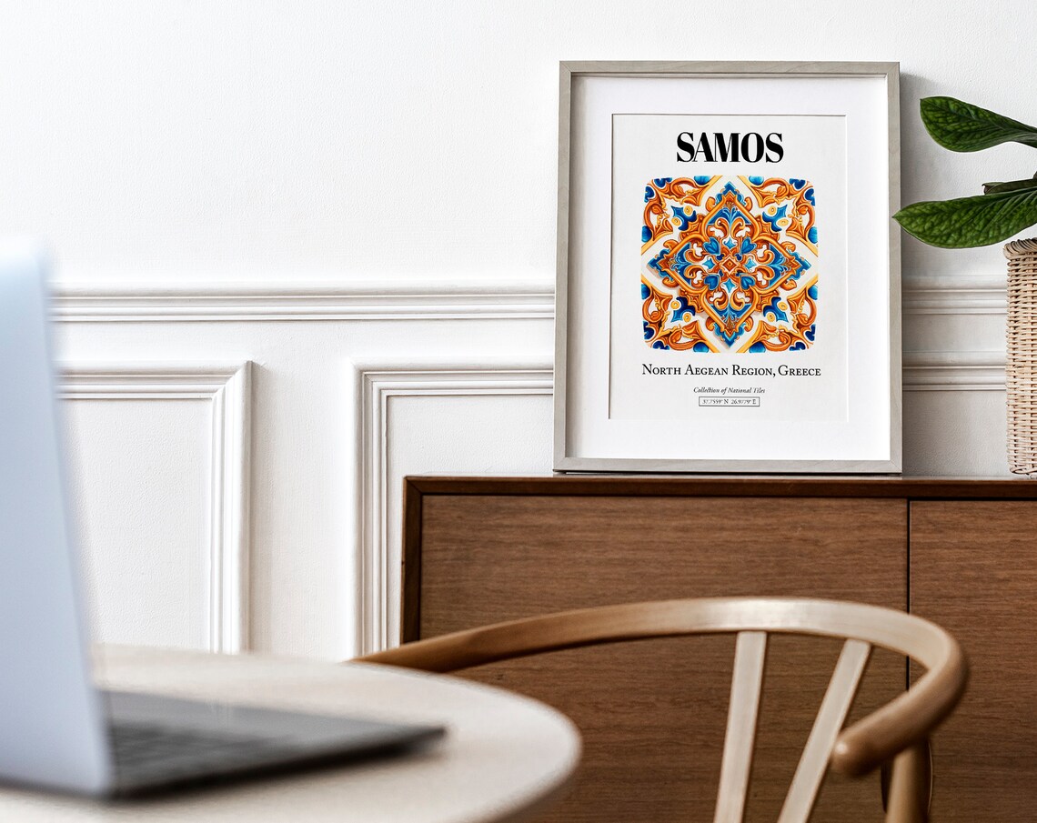 Samos Greek Island Tradition and Beauty, Travel Poster - Image 3