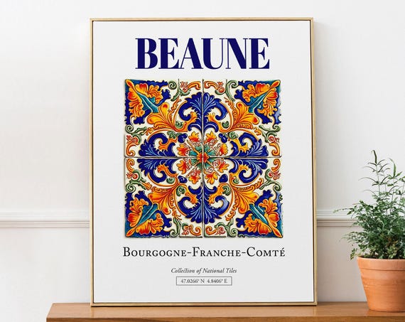 Beaune Bourgogne-Franche-Comté France Travel Poster